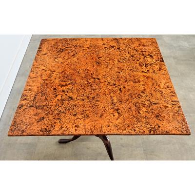 Swedish 19th Century Square Tilt top Table