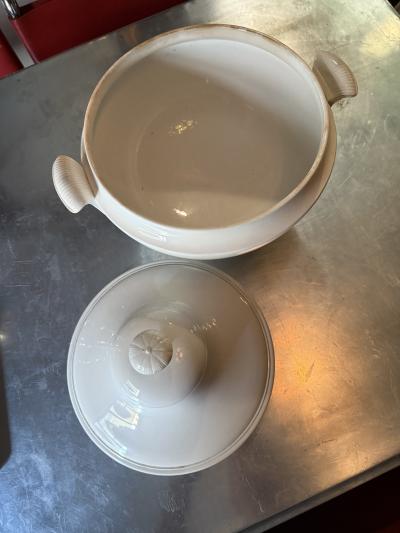 Swedish 19th century creamware soup tureen