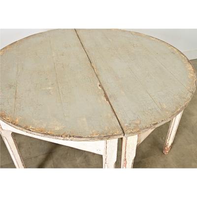 Swedish 20th Century Pair of Demilune Consoles