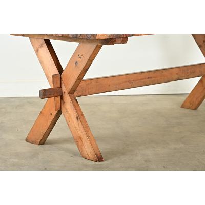 Swedish 20th Century Pine Trestle Table