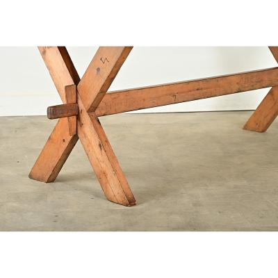 Swedish 20th Century Pine Trestle Table