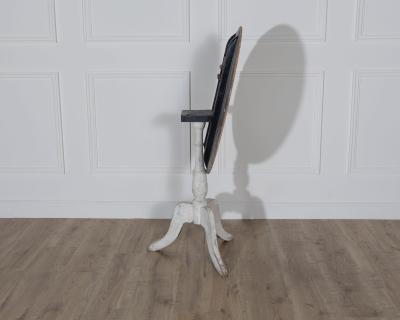 Swedish Antique Tilt Top Table in Original White Paint Circa 1880