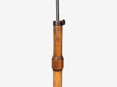 Swedish Art Deco Adjustable Floor Lamp Birch Metal Sweden 1930s