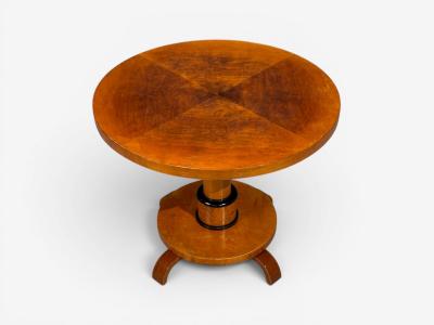 Swedish Art Deco End Table Birch Ebonized Wood Sweden 1930s
