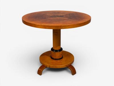 Swedish Art Deco End Table Birch Ebonized Wood Sweden 1930s