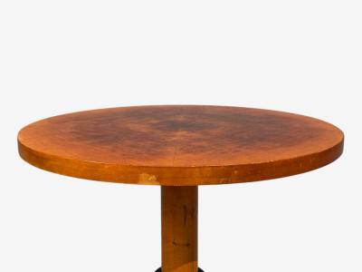 Swedish Art Deco End Table Birch Ebonized Wood Sweden 1930s