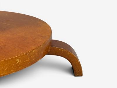 Swedish Art Deco End Table Birch Ebonized Wood Sweden 1930s