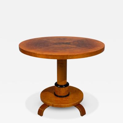 Swedish Art Deco End Table Birch Ebonized Wood Sweden 1930s