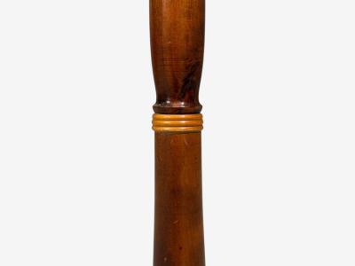 Swedish Art Deco Floor Lamp Burl Brass Sweden 1940s