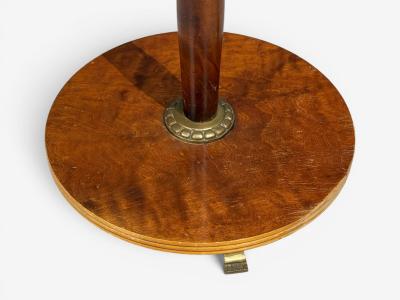 Swedish Art Deco Floor Lamp Burl Brass Sweden 1940s