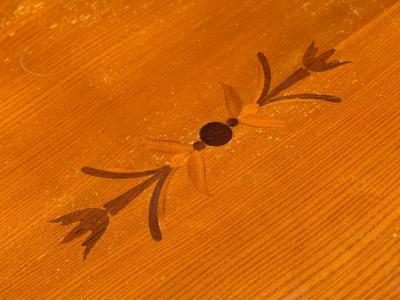 Swedish Art Deco Inlaid Side Table Stained Wood Sweden 1930s