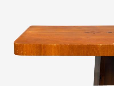 Swedish Art Deco Inlaid Side Table Stained Wood Sweden 1930s