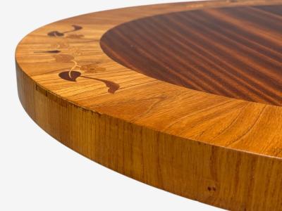 Swedish Art Deco Marquetry Inlay Wood Center Table Sweden 1930s