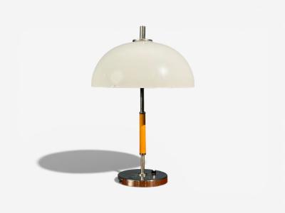 Swedish Art Deco Table Lamp Chrome Plastic Sweden 1930s