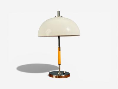 Swedish Art Deco Table Lamp Chrome Plastic Sweden 1930s