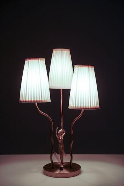 Swedish Art Deco Table Lamp in Brass