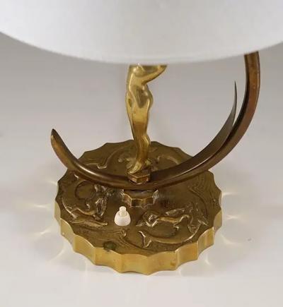 Swedish Art Deco Table Lamp in Brass