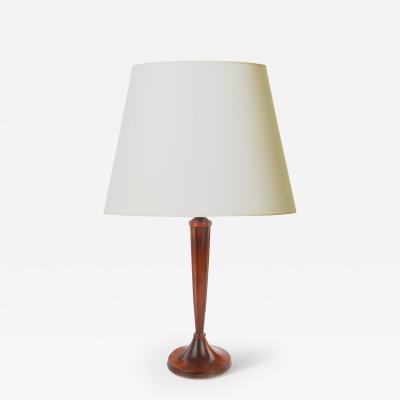 Swedish Art Deco Table Lamp in Mahogany