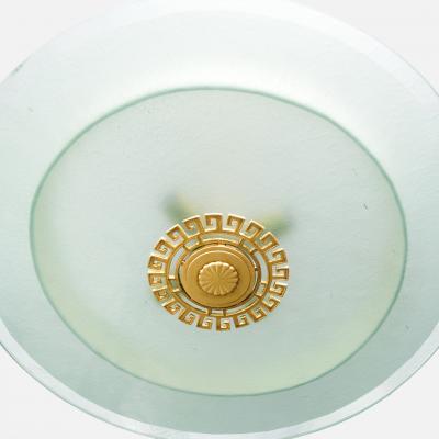 Swedish Art Deco chandelier with stepped design 