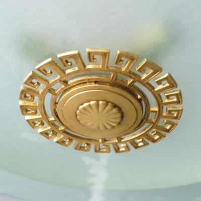 Swedish Art Deco chandelier with stepped design 