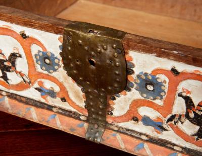 Swedish Baroque Carved and Painted Box