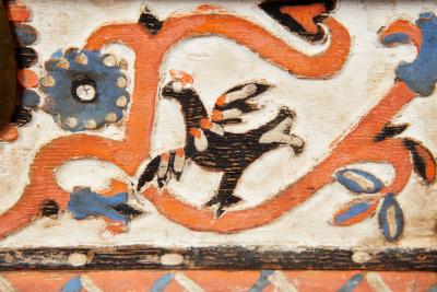 Swedish Baroque Carved and Painted Box