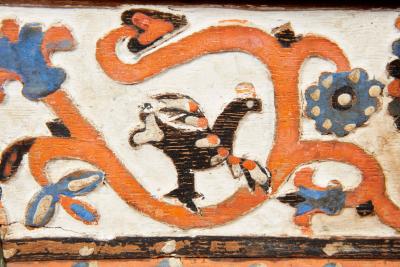 Swedish Baroque Carved and Painted Box