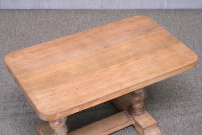 Swedish Baroque Style Cerused Oak Side Table with Barley Twist Legs early 1920s