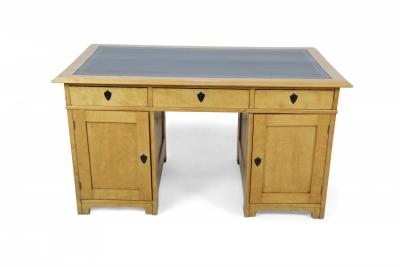 Swedish Biedermeier Style Birch Kneehole Desk