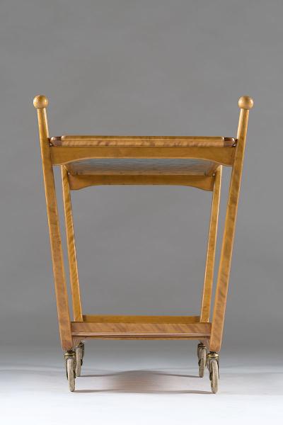 Swedish Birch and Glass Serving Trolley