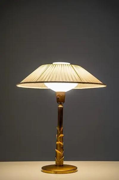 Swedish Brass Table Lamp 1950s