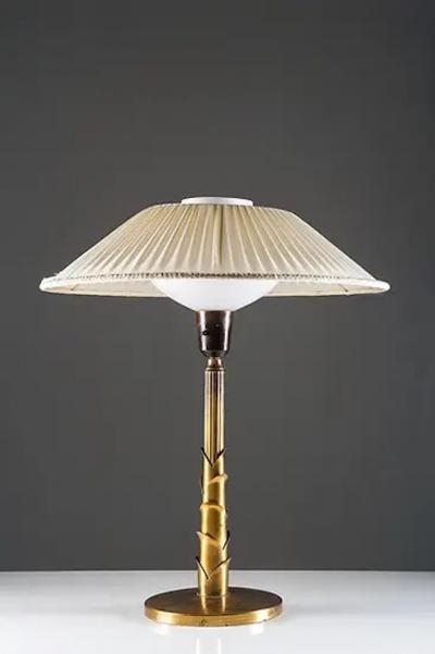 Swedish Brass Table Lamp 1950s