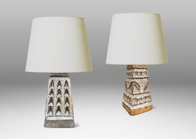 Swedish Brutalist Duo of Table Lamps