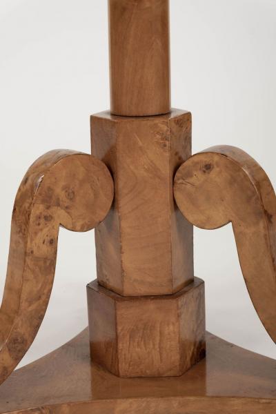 Swedish Burl Alder Gueridon Pedestal Table