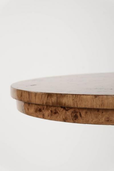 Swedish Burl Alder Gueridon Pedestal Table