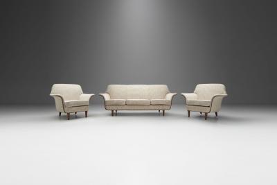 Swedish Cabinetmaker Sofa and Armchairs Sweden 1950s