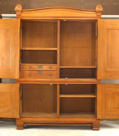 Swedish Carl Westman Arts Crafts Oak Cabinet