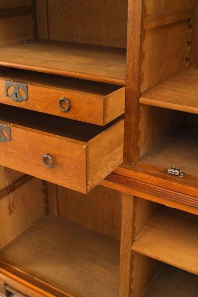 Swedish Carl Westman Arts Crafts Oak Cabinet