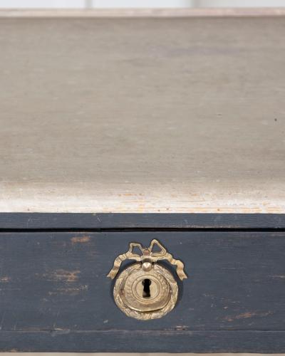 Swedish Console Table with Gallery Edge and Contrasting Painted Top circa 1880