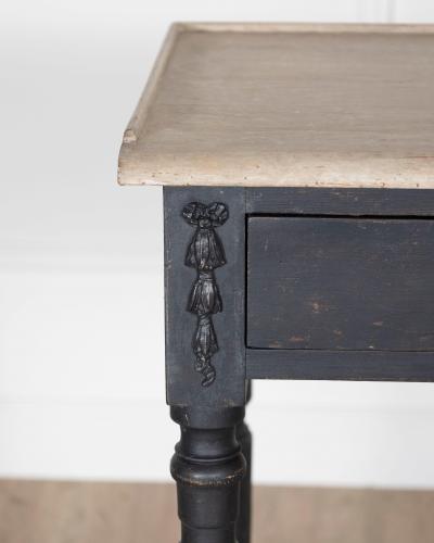 Swedish Console Table with Gallery Edge and Contrasting Painted Top circa 1880