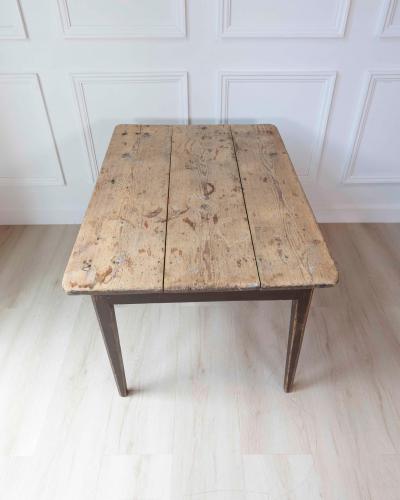 Swedish Country Pine Table with Drawer circa 1840
