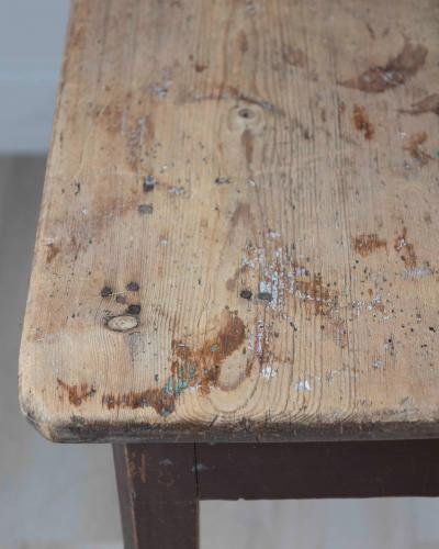 Swedish Country Pine Table with Drawer circa 1840