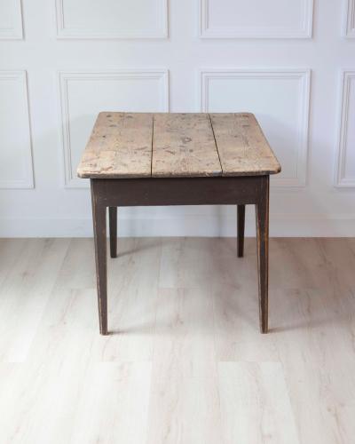 Swedish Country Pine Table with Drawer circa 1840