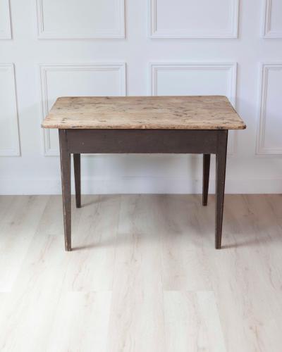 Swedish Country Pine Table with Drawer circa 1840