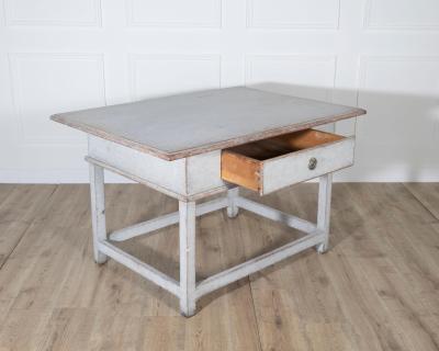 Swedish Country Pine Table with Drawer circa 19th Century