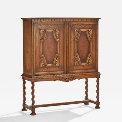 Swedish Designer Cabinet in Oak Sweden 1930s