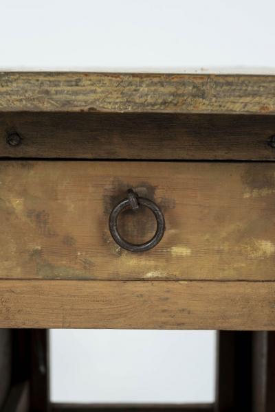Swedish Drop Leaf Dining Table in Early Ocher Paint
