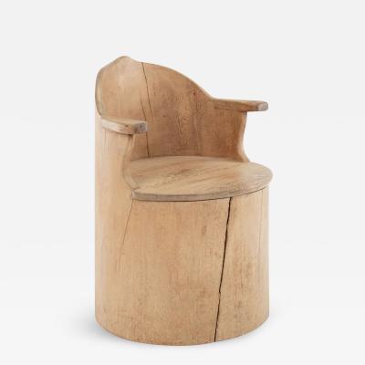 Swedish Dug Out Chair or Kubbestol 