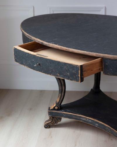 Swedish Early 19th Century Oval Center Table