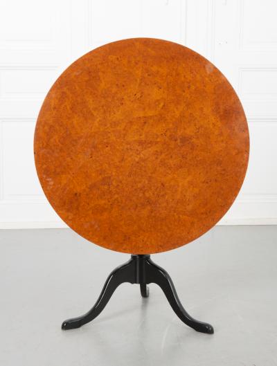 Swedish Early 20th Century Birch Tilt Top Table